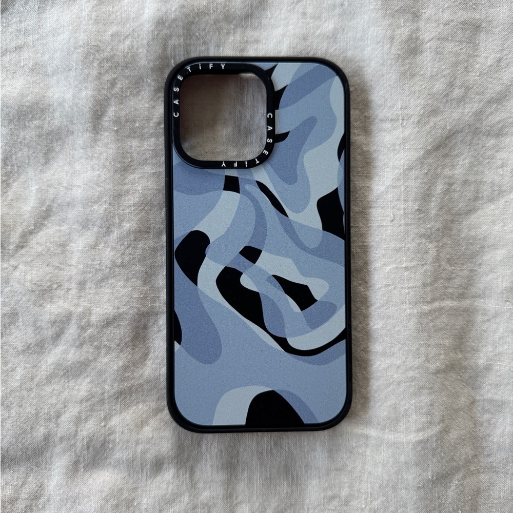 Casetify Blue and Black Camouflage iPhone Case